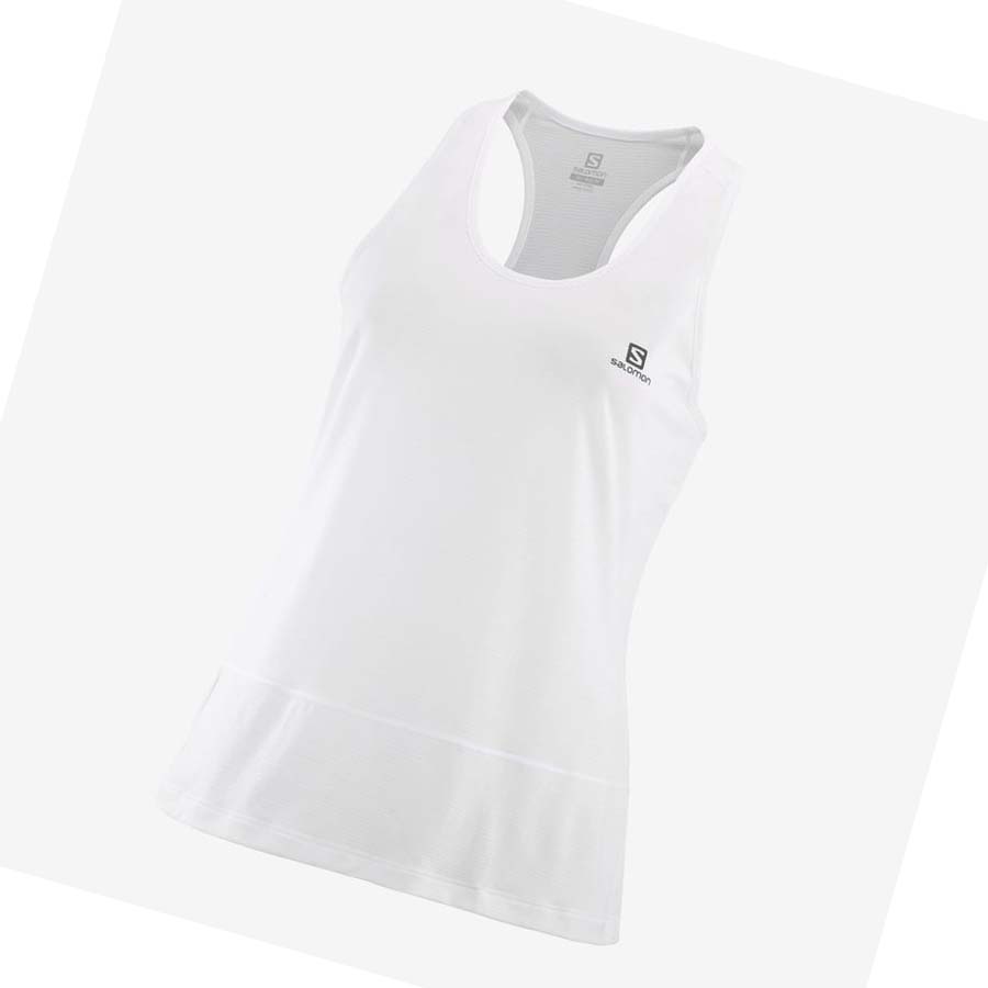 Camiseta Salomon CROSS RUN Mujer Blancos | MX 2579AHK